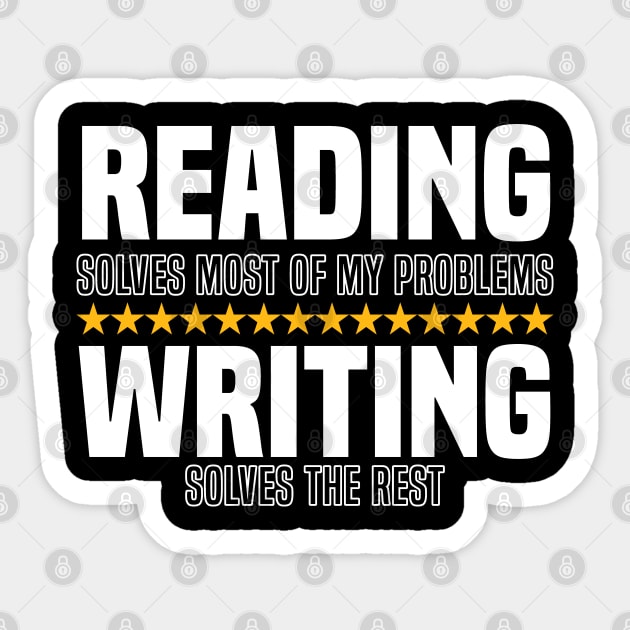 Reading and Writing Design for Literary Sticker by BenTee